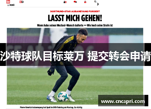 沙特球队目标莱万 提交转会申请